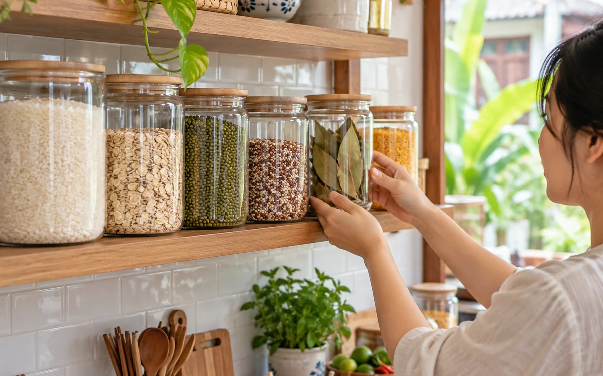 Cách bảo quản gạo, ngũ cốc trong hũ thuỷ tinh để không bị mọt mùa mưa